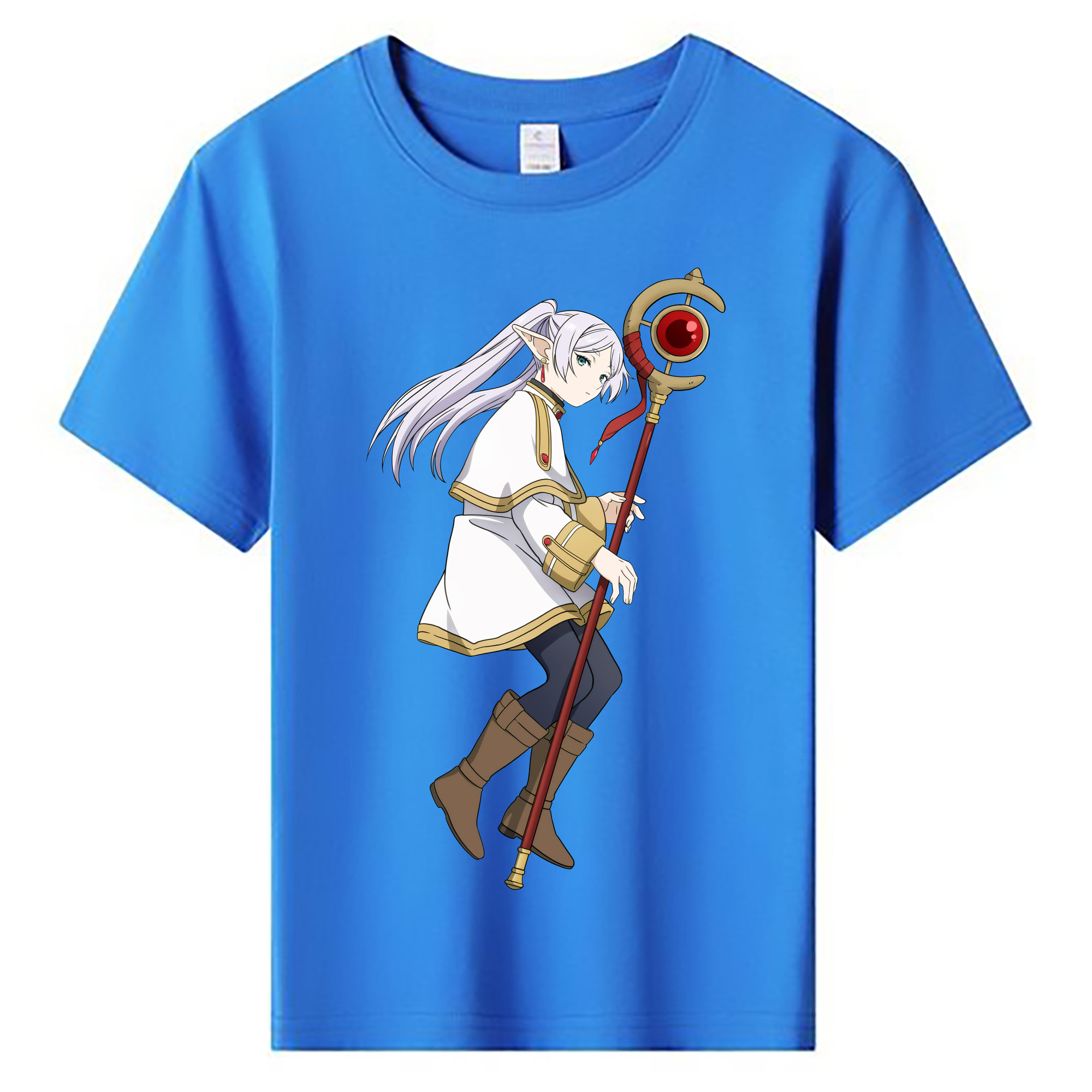 （画像用） 葬送のフリーレン Frieren 綿100％キッズTシャツ（フロントプリント）